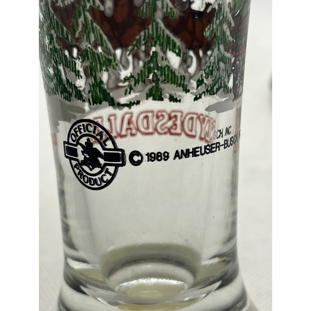 Budweiser Clydesdale Pilsner Glass Vintage 1989 King Of Beers Beer Glass ManCave - Picture 4 of 6